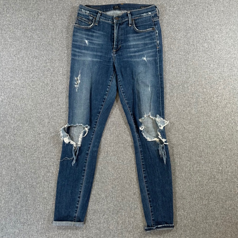Citizens of Humanity Rocket High Rise Skinny Jeans Distressed Womens Size 27